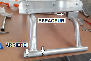 Photo du montage du chariot et de l'assise