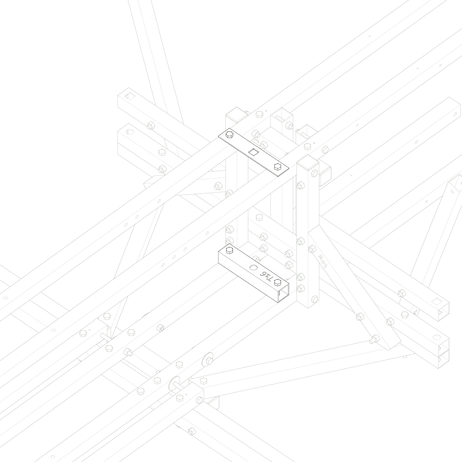 Vue de la fixation de CH045 et T16