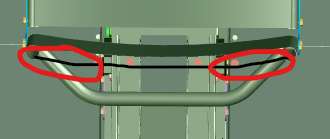 Vue 3D en coupe d'un siège sur le chassis